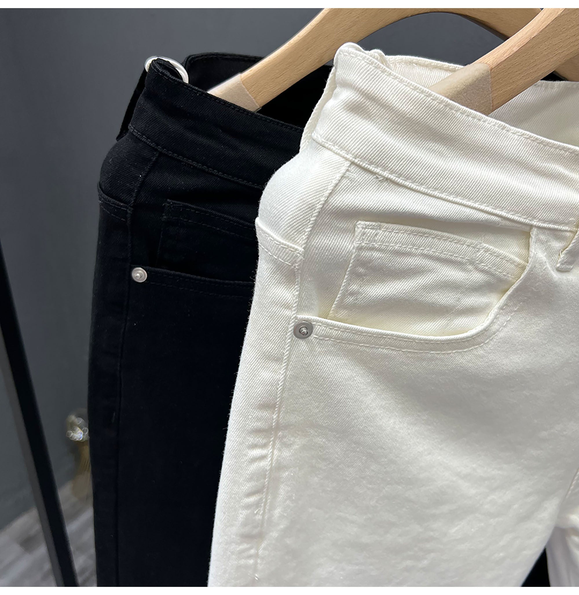 "Ivory Edge – Premium White Denim Trousers for Men"