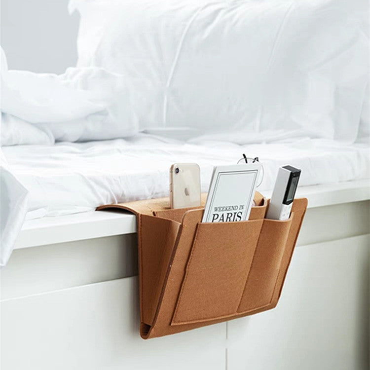 The Luxe Organizer – Felt Bedside Storage Bag with Anti-Slip Design