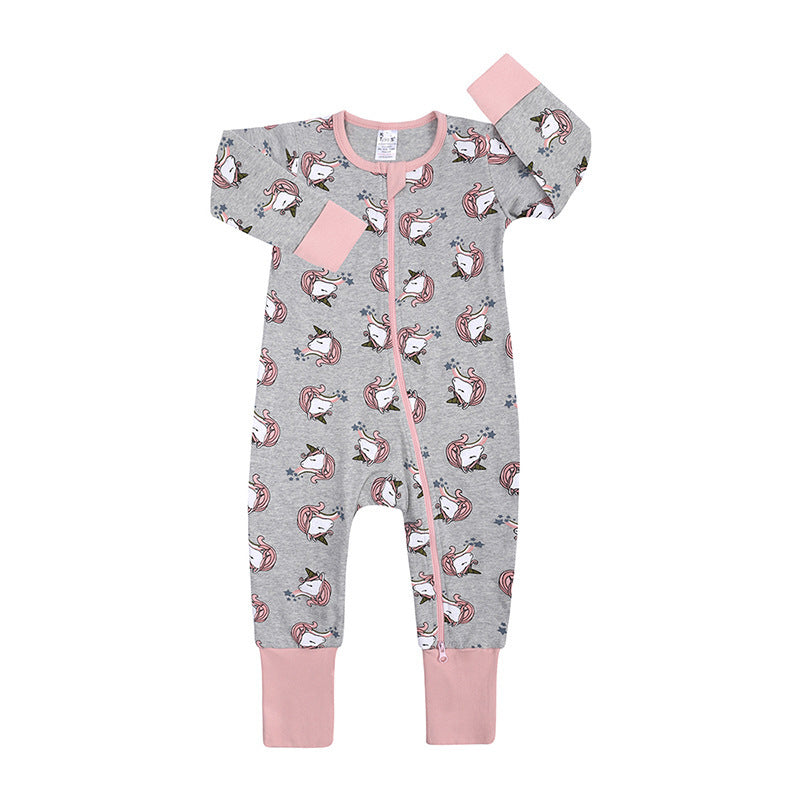 Luxury Cotton Baby Romper – Unisex, Long Sleeve