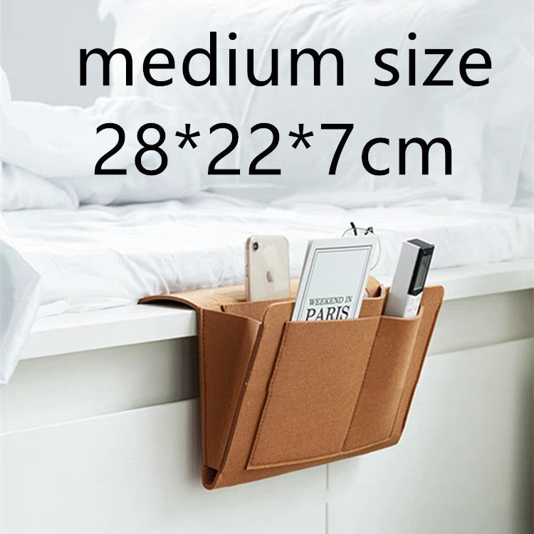 The Luxe Organizer – Felt Bedside Storage Bag with Anti-Slip Design