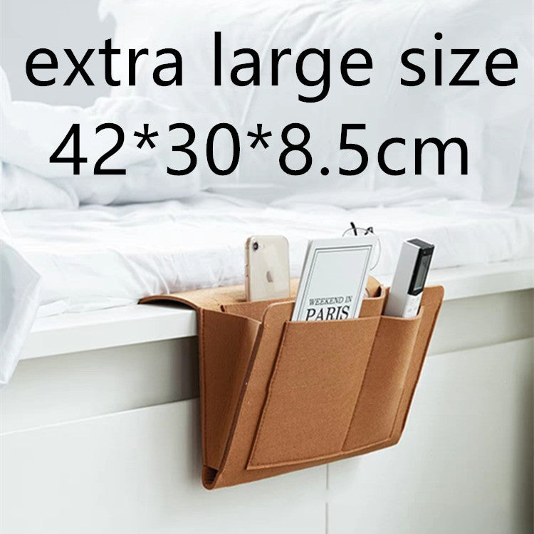 The Luxe Organizer – Felt Bedside Storage Bag with Anti-Slip Design