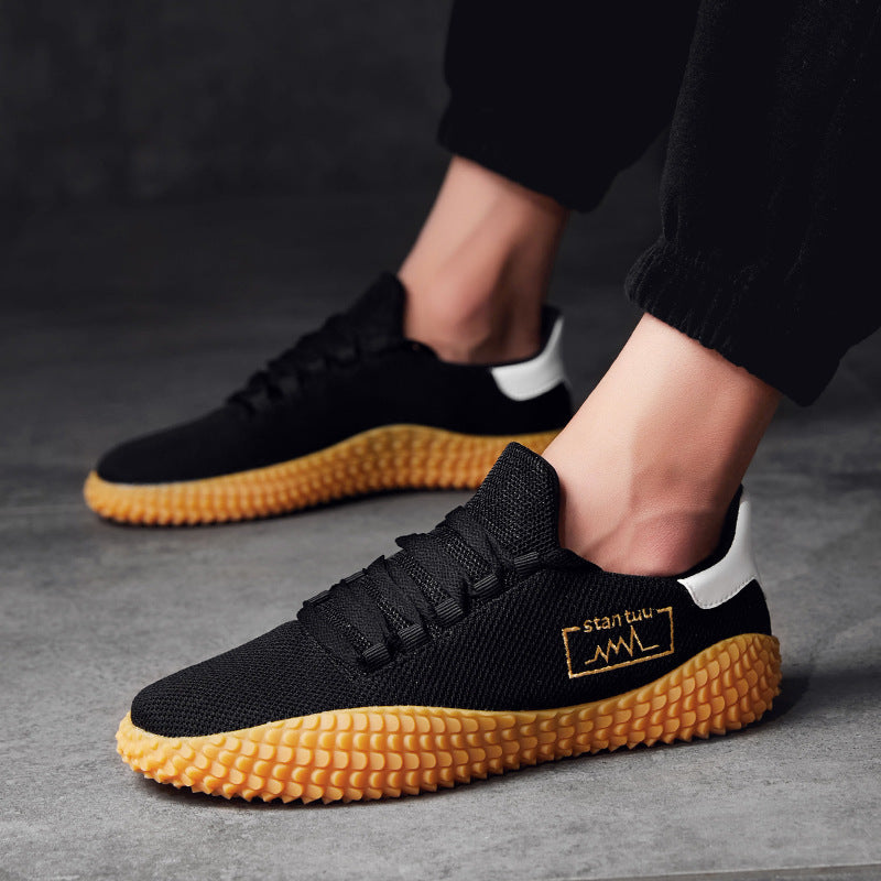 "PrestigeStride: Luxe Non-Slip Sports Sneakers for Men"