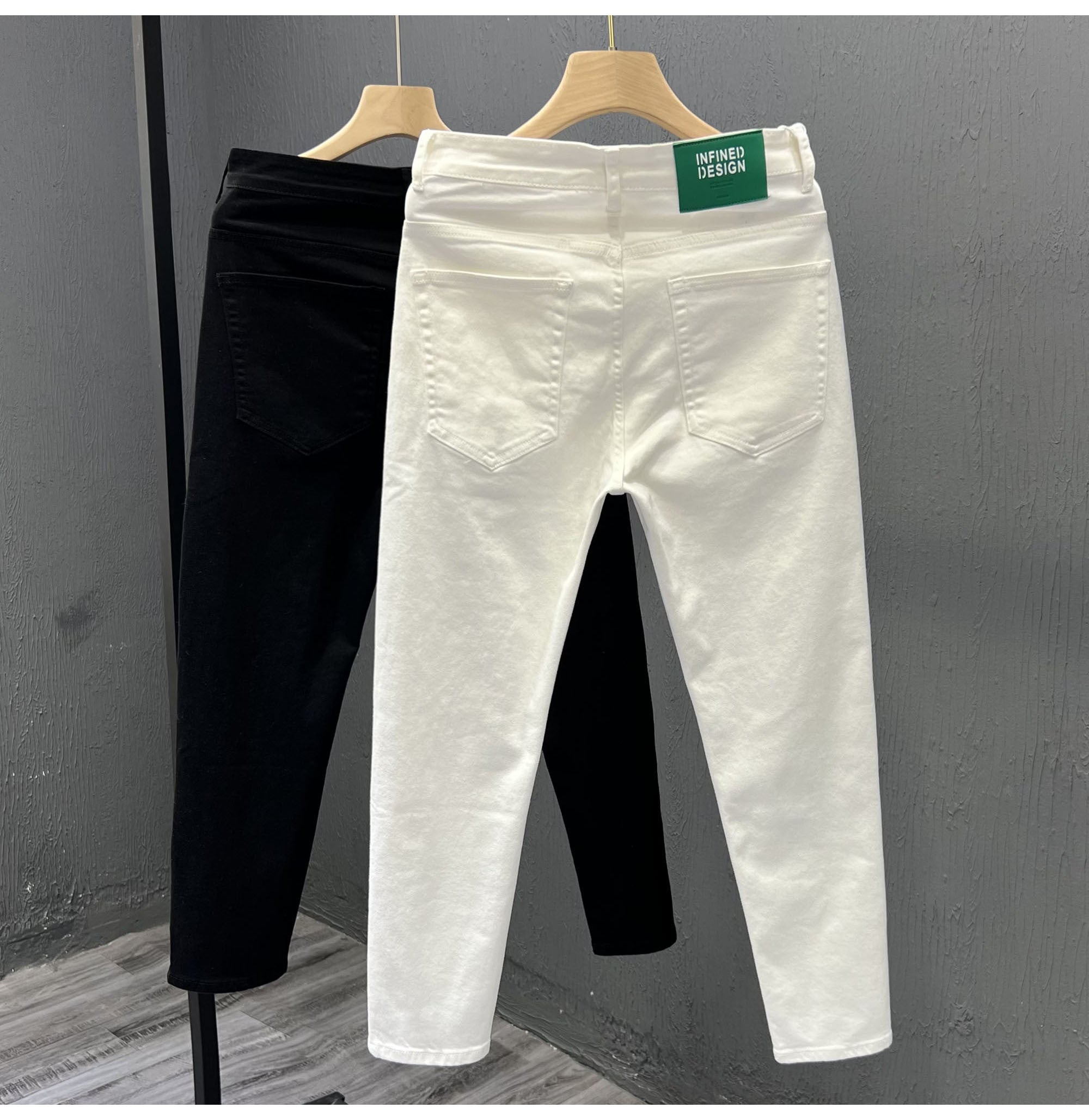 "Ivory Edge – Premium White Denim Trousers for Men"