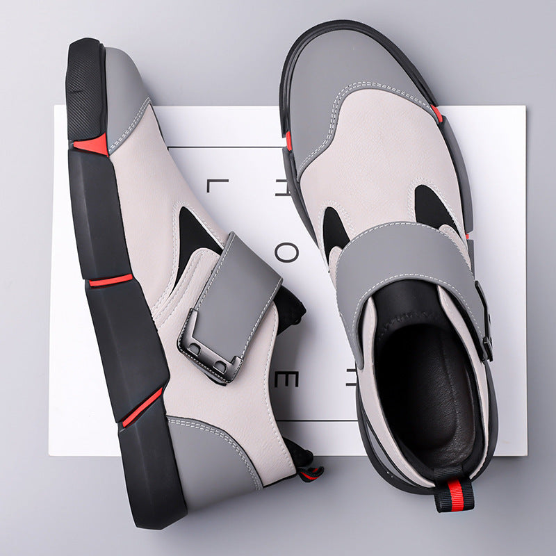 "PrestigeStep™ Men’s Leather Slip-On Comfort Shoes"