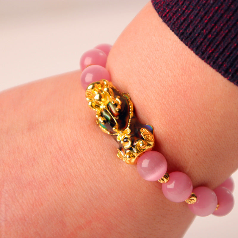 "Golden Guardian – Gold Plated PiXiu Power Bracelet"