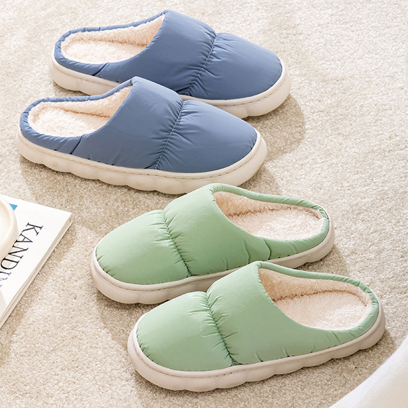 Winter Bliss – Plush Down Cotton House Slippers for Him & Her