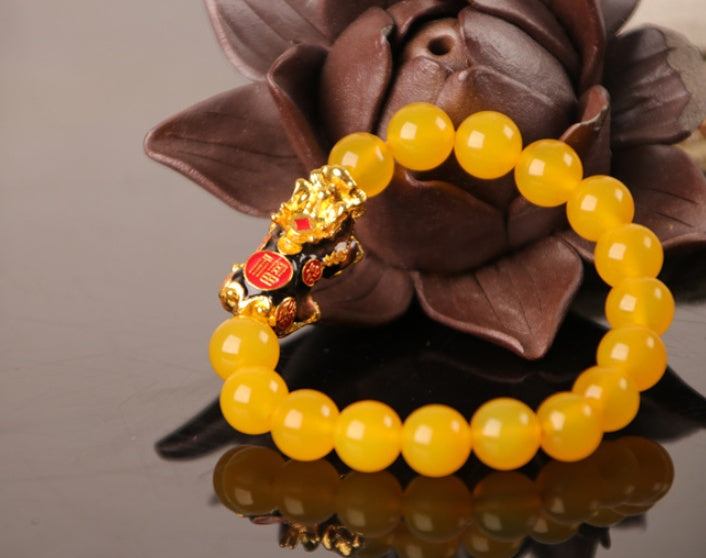 "Golden Guardian – Gold Plated PiXiu Power Bracelet"