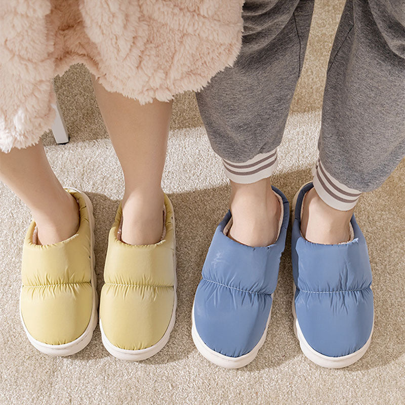Winter Bliss – Plush Down Cotton House Slippers for Him & Her