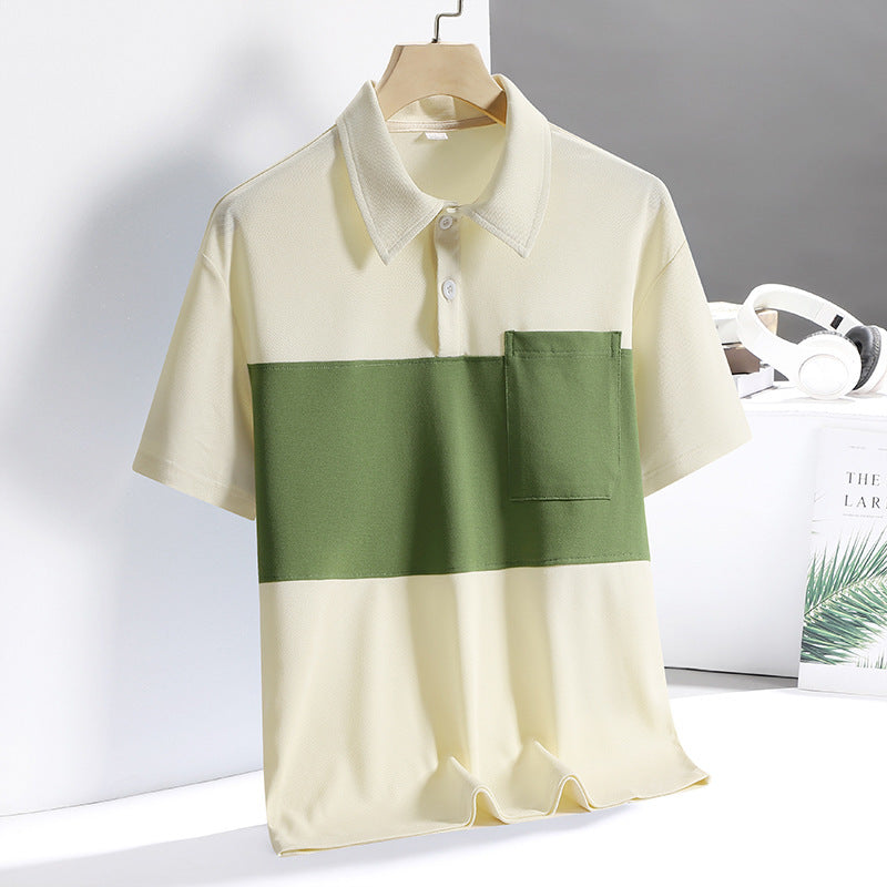 "Arctic Luxe – Men’s Ice Silk Quick-Dry Polo"