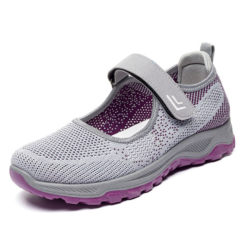 Stride in Style – Luxe Velcro Walking Shoes for Women