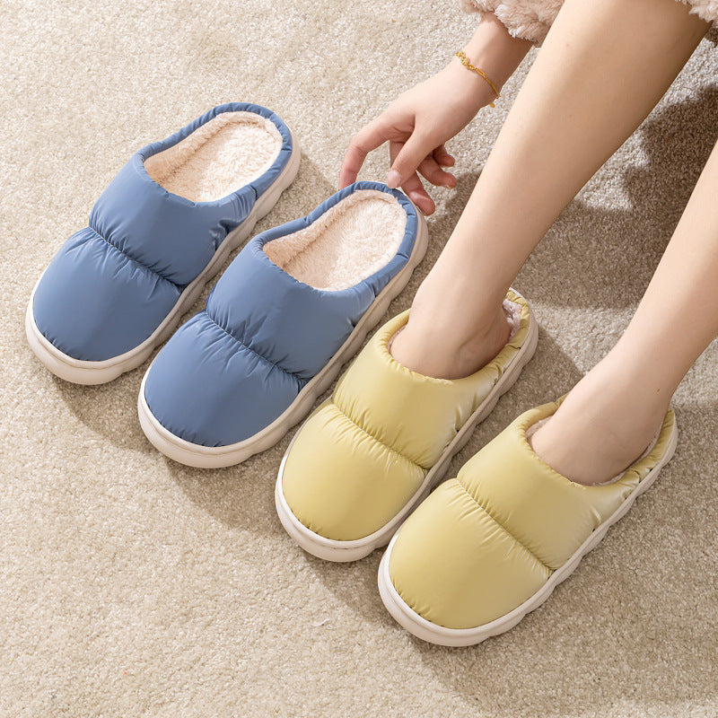 Winter Bliss – Plush Down Cotton House Slippers for Him & Her