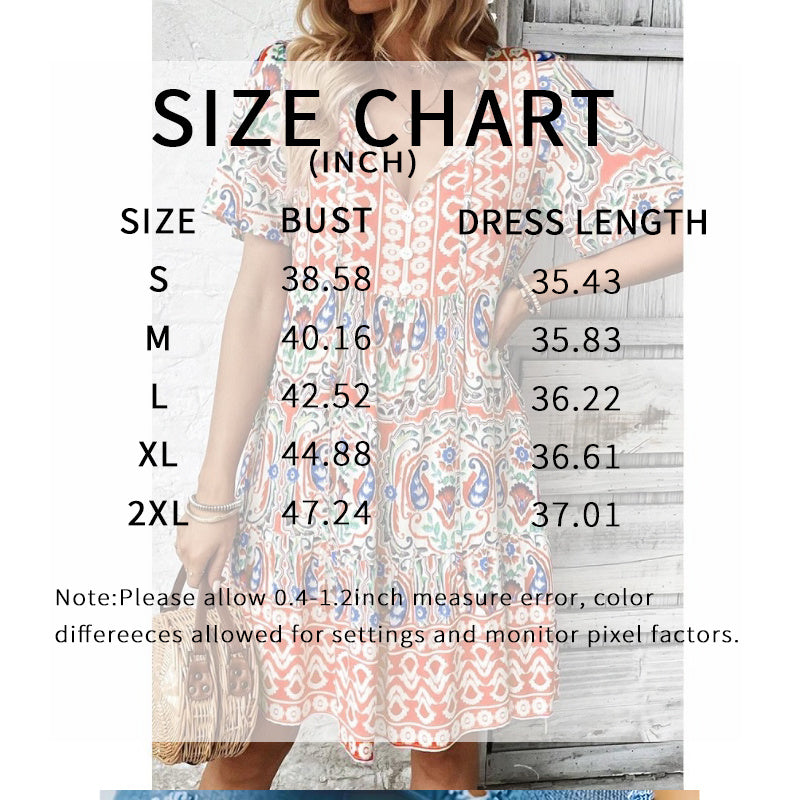 Boho Bloom – Flowy Floral Summer Dress with Drawstring Elegance
