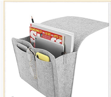 The Luxe Organizer – Felt Bedside Storage Bag with Anti-Slip Design