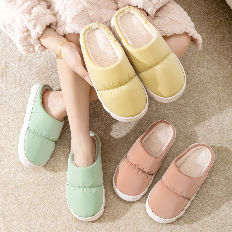 Winter Bliss – Plush Down Cotton House Slippers for Him & Her