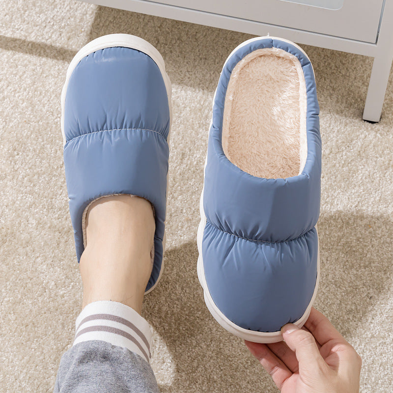 Winter Bliss – Plush Down Cotton House Slippers for Him & Her