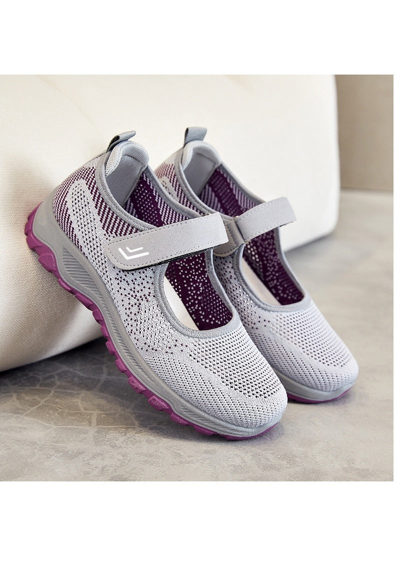 Stride in Style – Luxe Velcro Walking Shoes for Women