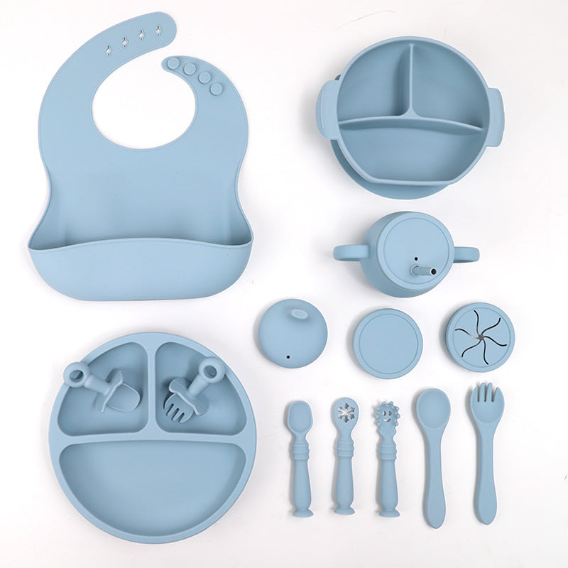 Little Luxe: Premium 15-Piece Silicone Feeding Set for Babies & Toddlers