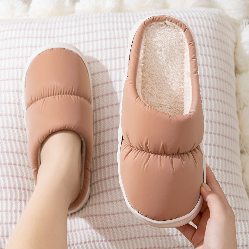 Winter Bliss – Plush Down Cotton House Slippers for Him & Her