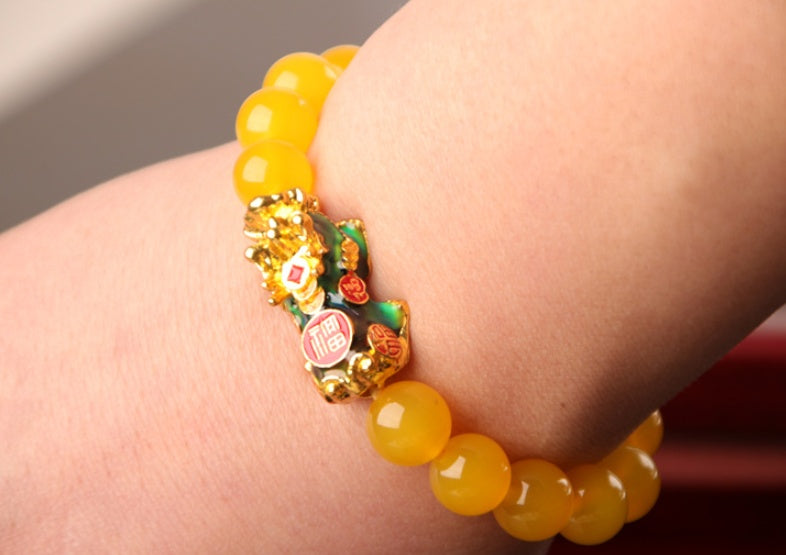 "Golden Guardian – Gold Plated PiXiu Power Bracelet"