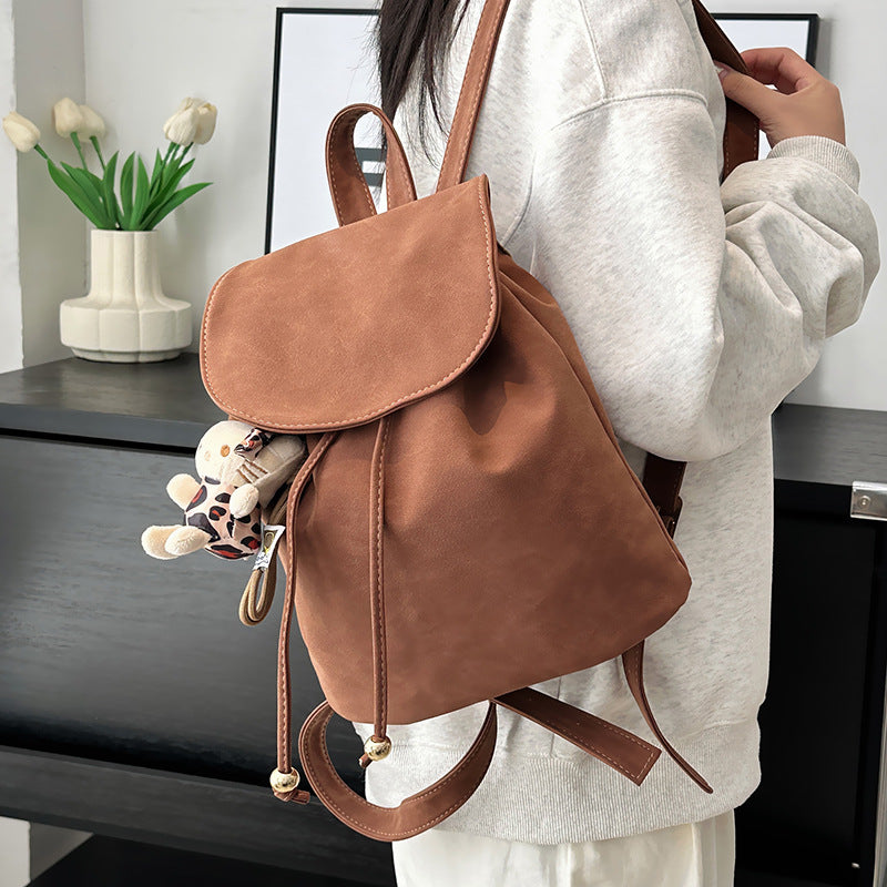 "Vintage Vibe – Luxe Retro Casual Women’s Backpack"