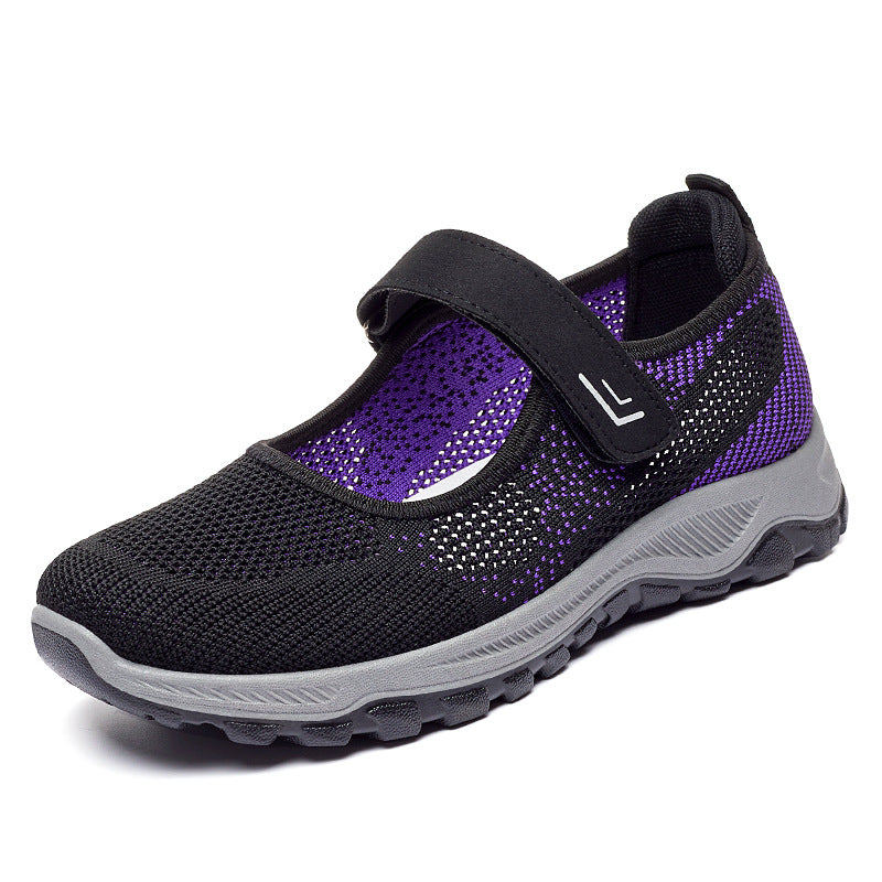 Stride in Style – Luxe Velcro Walking Shoes for Women