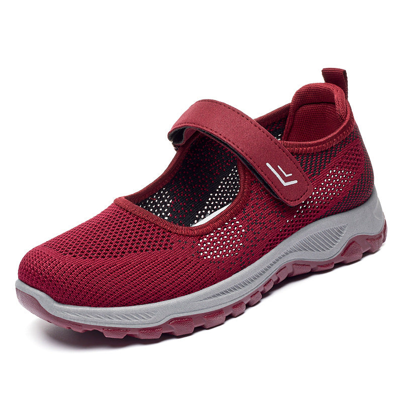 Stride in Style – Luxe Velcro Walking Shoes for Women