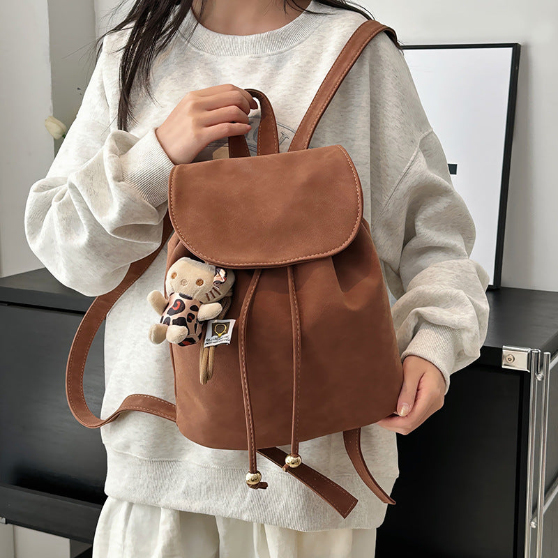 "Vintage Vibe – Luxe Retro Casual Women’s Backpack"