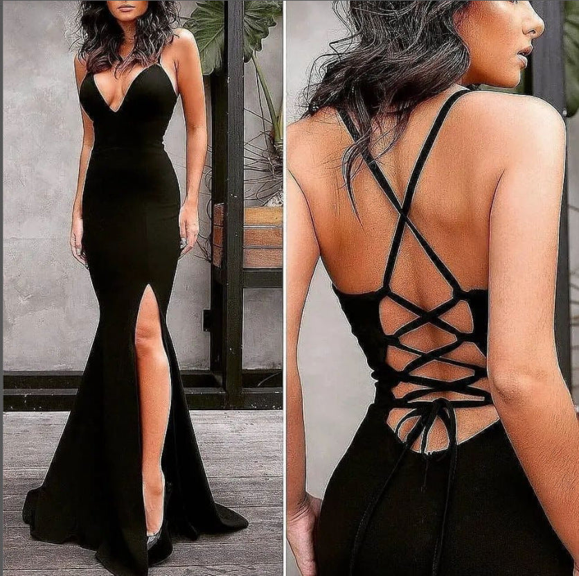 Urban Elegance – Luxe Camouflage Slit Thigh Dress