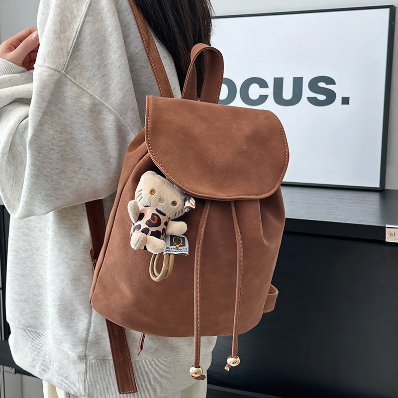 "Vintage Vibe – Luxe Retro Casual Women’s Backpack"
