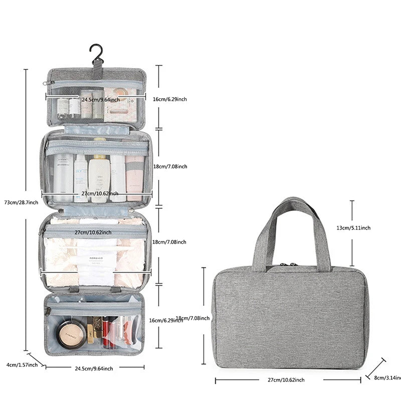 The Travel Luxe – Waterproof Hanging Toiletry Organizer