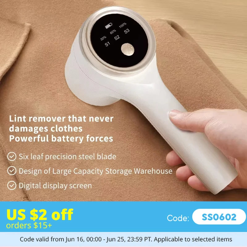 Silken Finish – Premium Electric Lint & Fluff Remover
