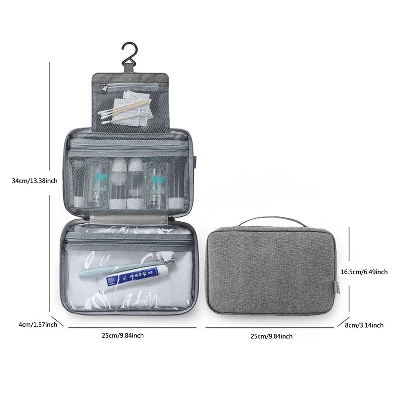 The Travel Luxe – Waterproof Hanging Toiletry Organizer