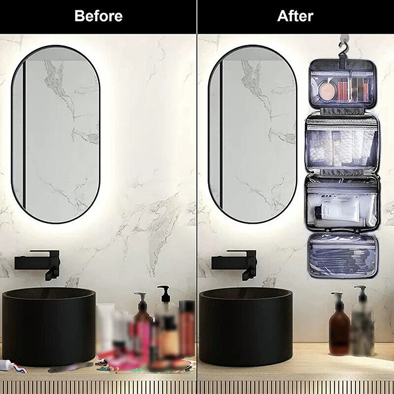 The Travel Luxe – Waterproof Hanging Toiletry Organizer