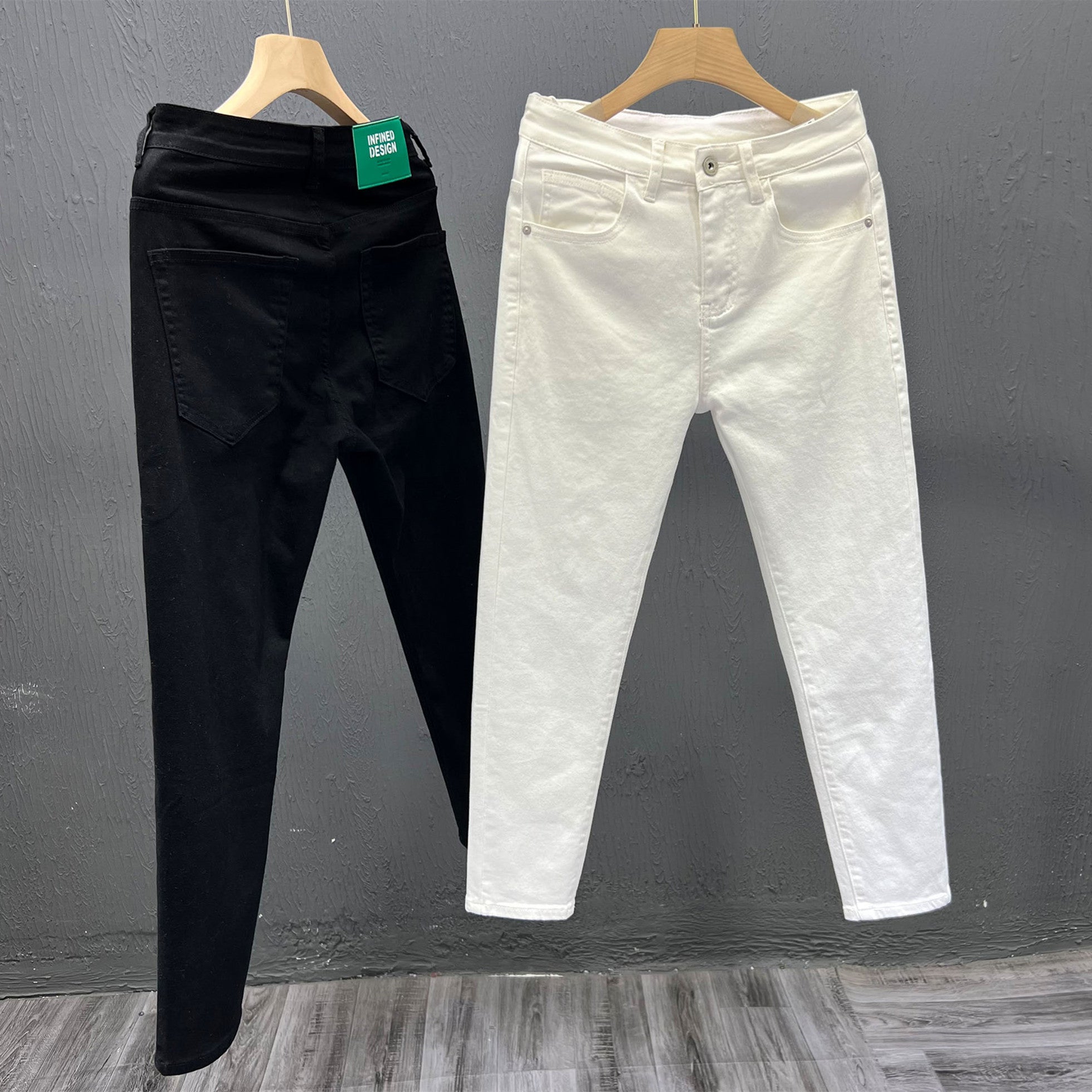 "Ivory Edge – Premium White Denim Trousers for Men"