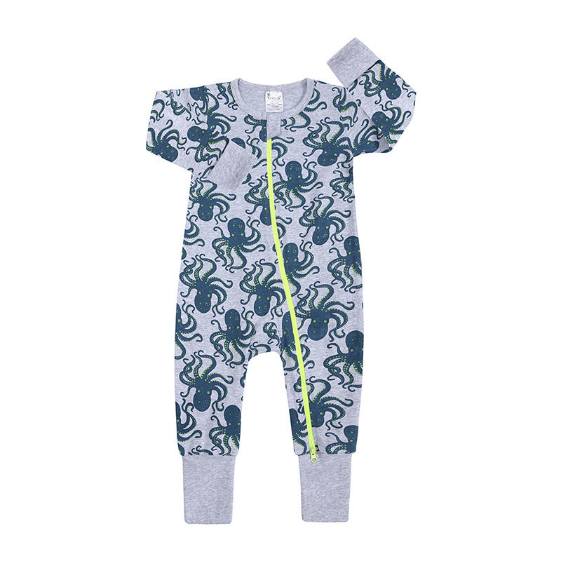 Luxury Cotton Baby Romper – Unisex, Long Sleeve