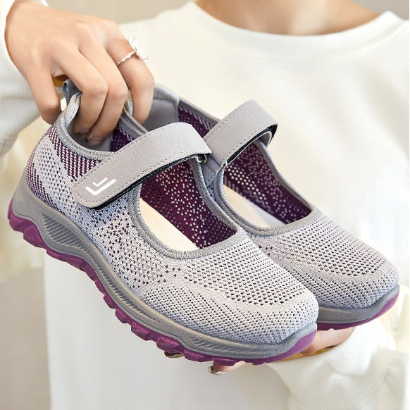 Stride in Style – Luxe Velcro Walking Shoes for Women