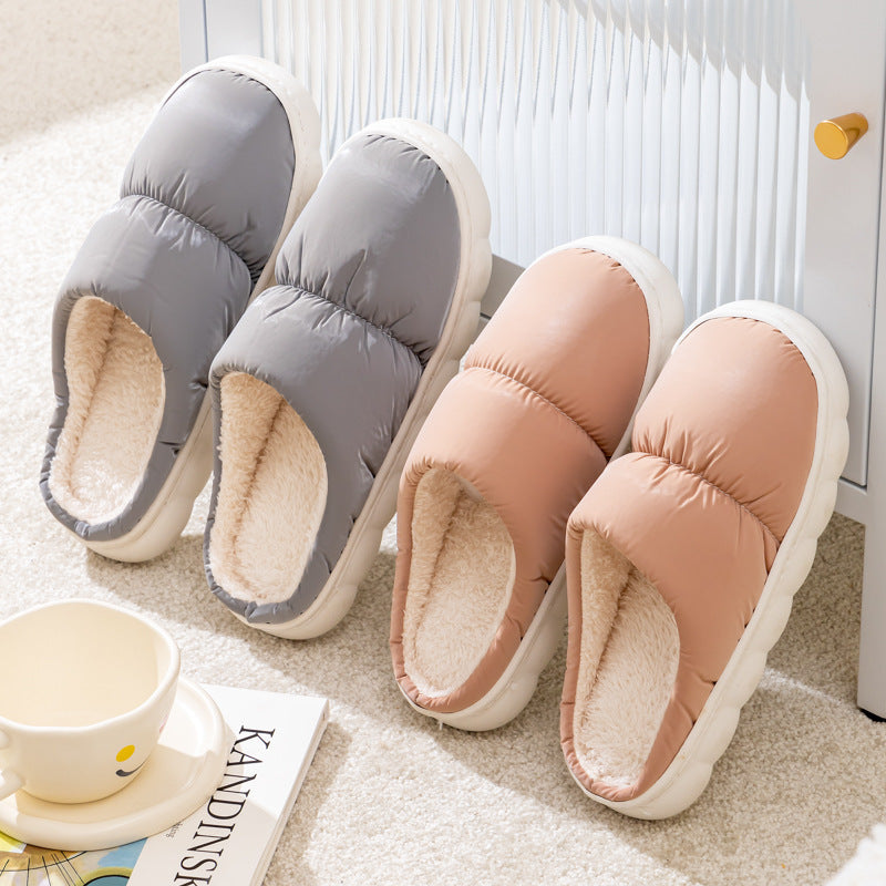 Winter Bliss – Plush Down Cotton House Slippers for Him & Her