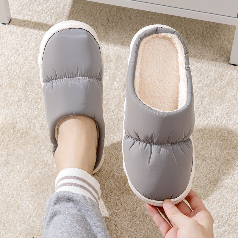 Winter Bliss – Plush Down Cotton House Slippers for Him & Her
