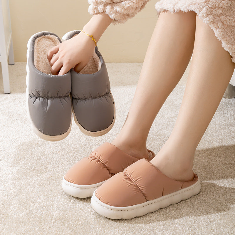 Winter Bliss – Plush Down Cotton House Slippers for Him & Her