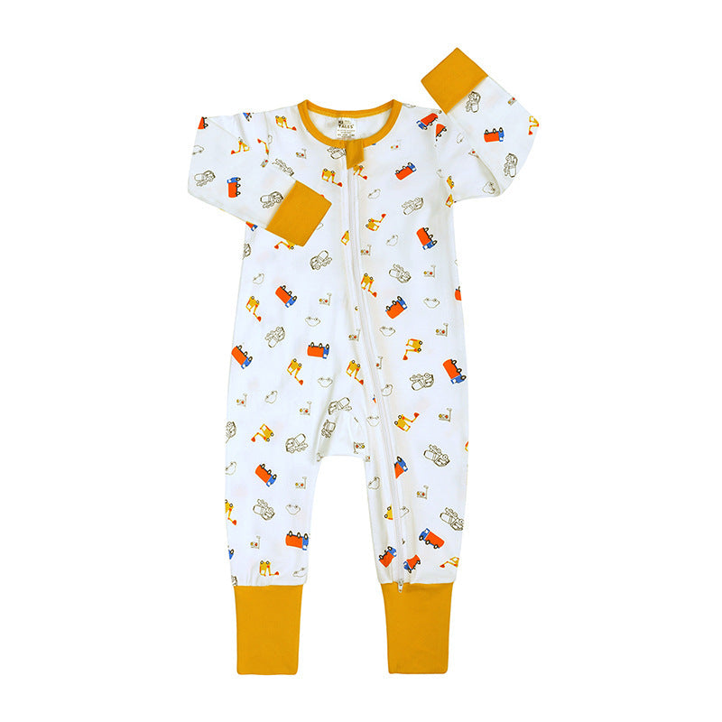Luxury Cotton Baby Romper – Unisex, Long Sleeve
