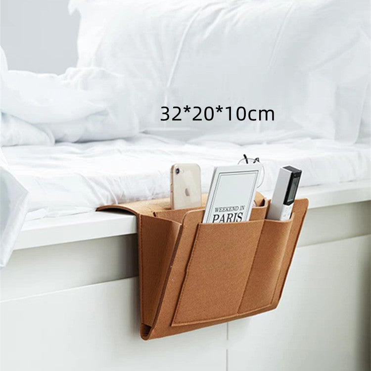 The Luxe Organizer – Felt Bedside Storage Bag with Anti-Slip Design
