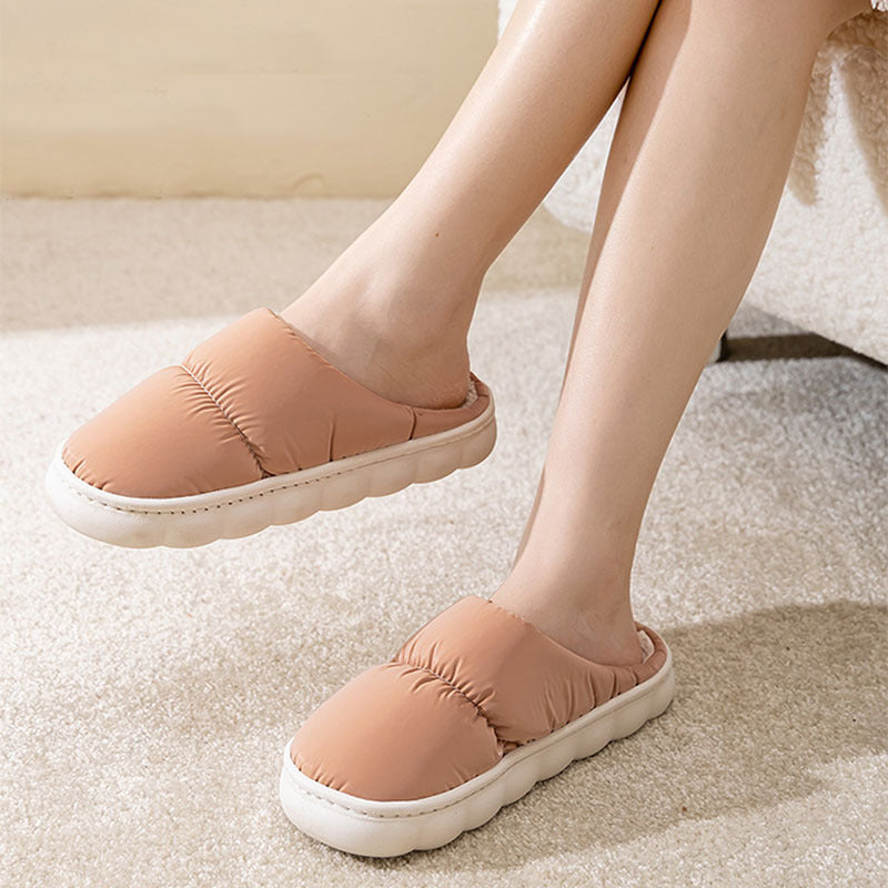 Winter Bliss – Plush Down Cotton House Slippers for Him & Her