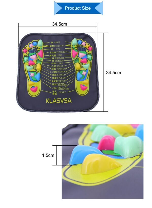 Reflexology Foot Massage Pad Cobblestone Walk Massager Mat Pain Relief Health Care Acupressure Mat - Image 7