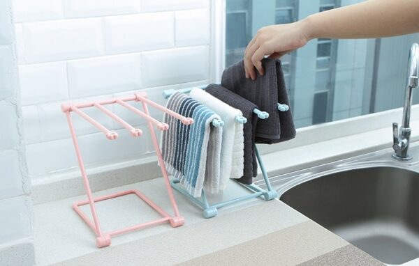 Foldable Dishcloth Shelf Kitchen Accessories Gadget Organizer - Image 4