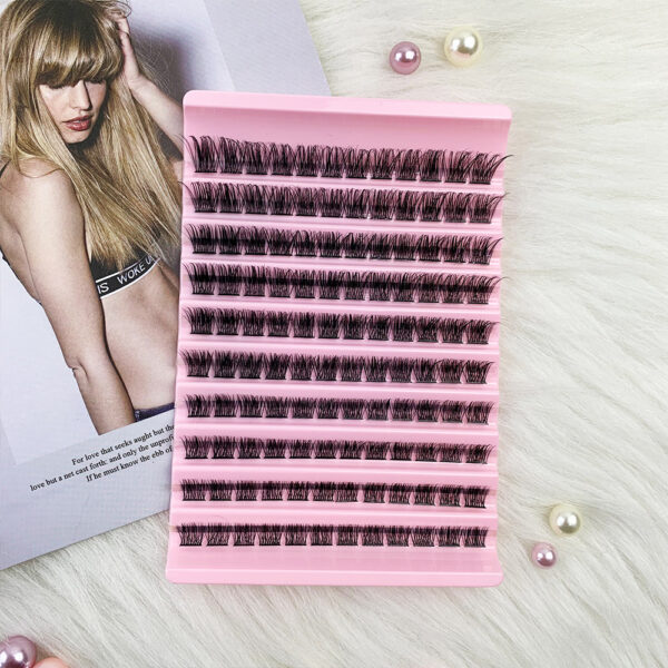 Ten Rows Of Natural Curling Mixed Length DIY Cluster Individual False Eyelash Segment False Eyelashes - Image 5